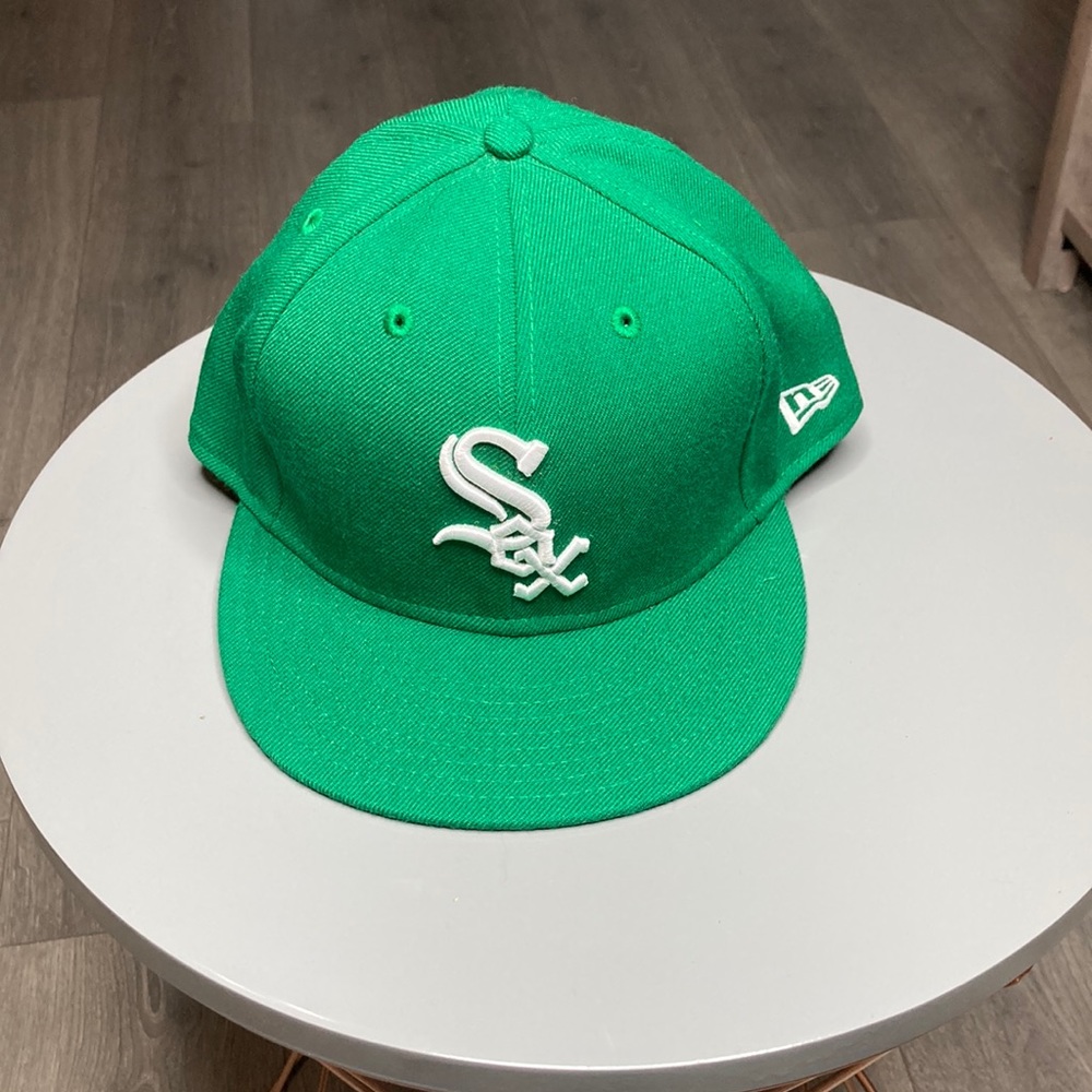 Green New Era white Sox’s hat sz 7 3/4